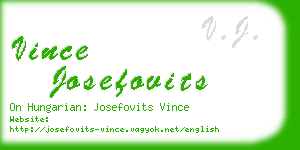 vince josefovits business card